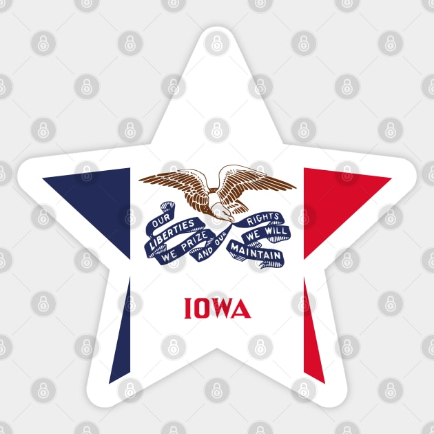 Iowa State Flag Star Sticker by Realittle